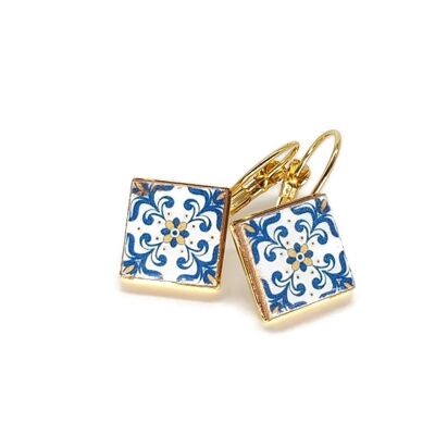 Ines - Boucles d'Oreilles Azulejos du Portugal