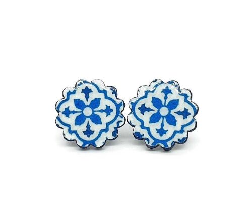 MARIANA - Portuguese Tiles Flower Earrings
