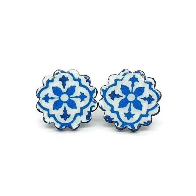 MARIANA - Portuguese Tiles Flower Earrings