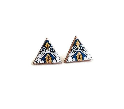 Lily - Triangle Tiles Stud Earrings