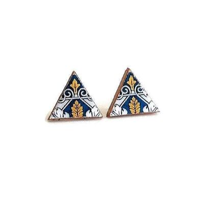 Lily - Triangle Tiles Stud Earrings