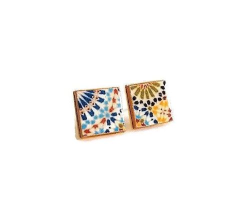 Noor - Moroccan Tile Stud Earrings