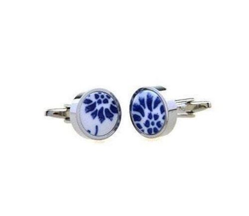 Delft Porcelain Tile Cufflinks