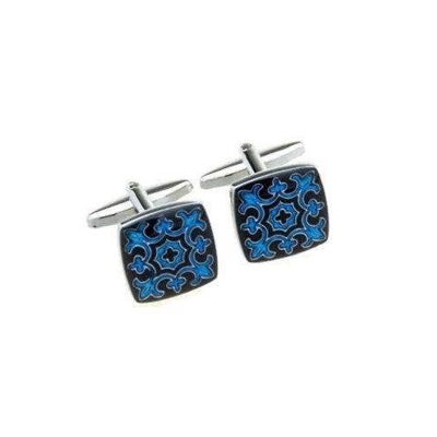 Black & Blue Tile Luxury Cuff Links