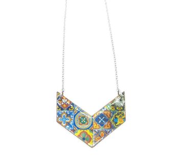 Collier Chevron Carreaux Mexicains Mixtes 1