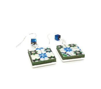 Boucles d'Oreilles Fleur Bleue Portugaise 3