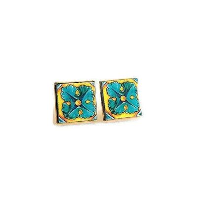 Boucles D'oreilles Tiges Mexicaines Turquoise