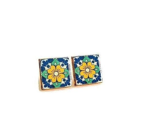 Mexican Gold Flower Earrings