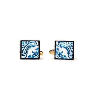 Classical Blue Tile Cufflinks