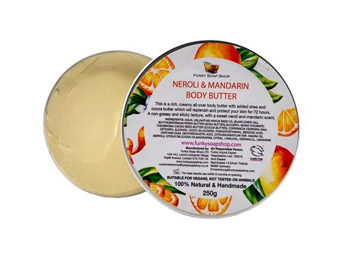 Neroli & Mandarin Rich Body Butter, 250g Aluminium Tin