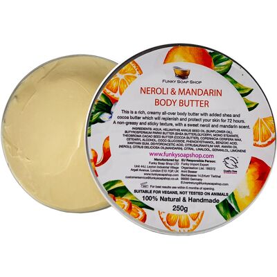 Neroli & Mandarin Rich Body Butter, 250g Aluminium Tin