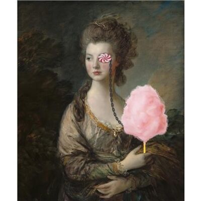 CANDY FLOSS LADY , 7" x 5"