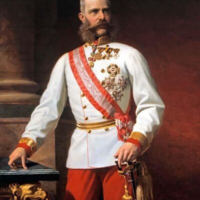 KAISER FRANZ JOSEPH OF AUSTRIA IN UNIFORM , 14" x 11"