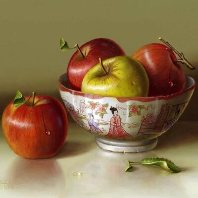 BOWL OF APPLES , 10" x 8"