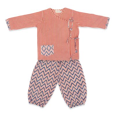 Zig Zag Stripes Pyjama Set