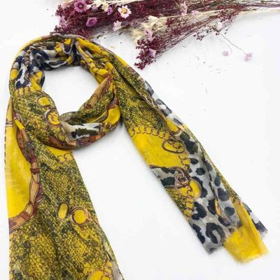 Leopard pattern scarves