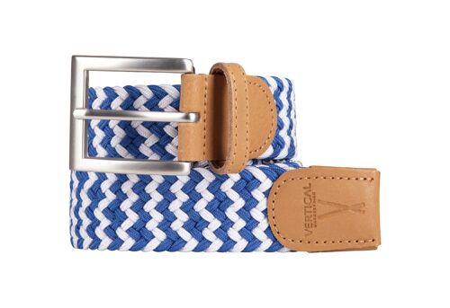 Ceinture tressée Bleu Blanc