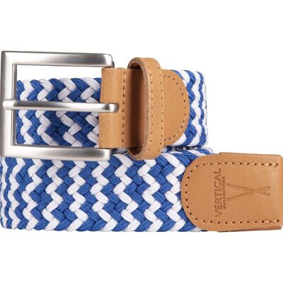 Braided belt Blue White