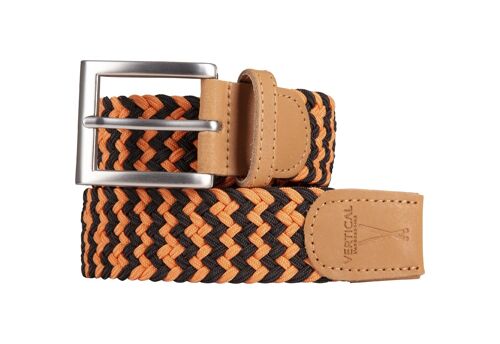 Ceinture tressée Noir Orange