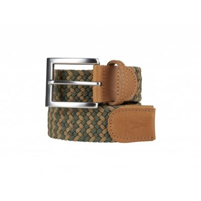 Khaki green braided belt