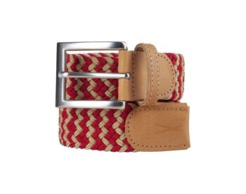 Ceinture tressée Rouge Jaune 1