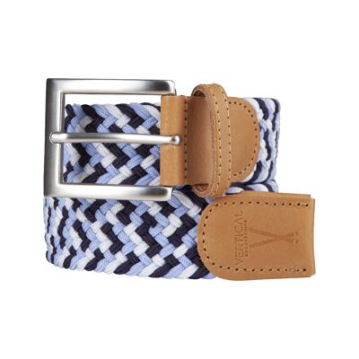 Braided belt Light blue White