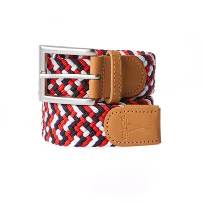 Braided belt Blue White Red