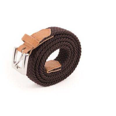 Women's braided brown belt