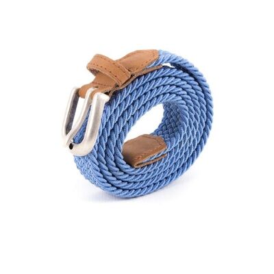 Women's braided belt light blue