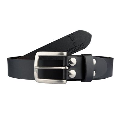 Genuine black leather belt