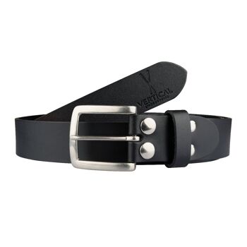 Ceinture cuir véritable noir 1