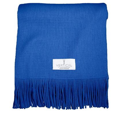 bright blue scarf