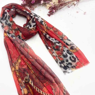 Foulards motifs leopards