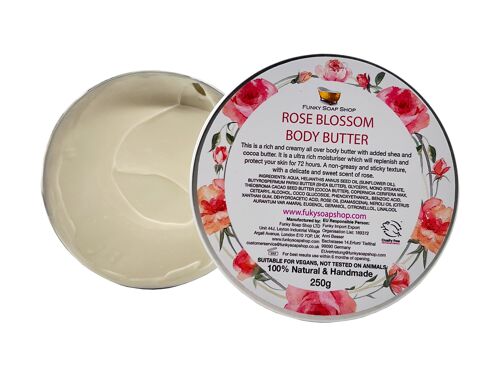 Rose Blossom Rich Body Butter, 250g Aluminium Tin