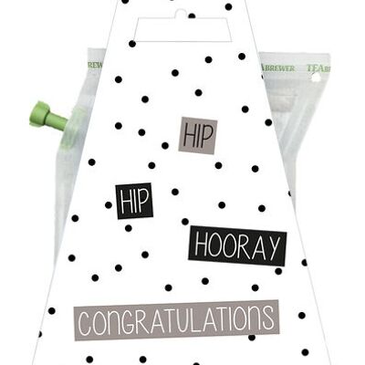 HOORAY CONGRATULAZIONI carta regalo teabrewer