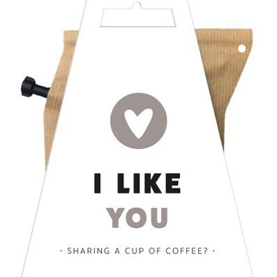 I LIKE YOU Kaffeebrauer-Geschenkkarte