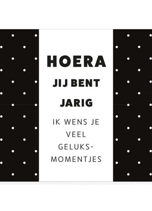 HOERA JIJ BENT JARIG •  CHOCOLADEWENS