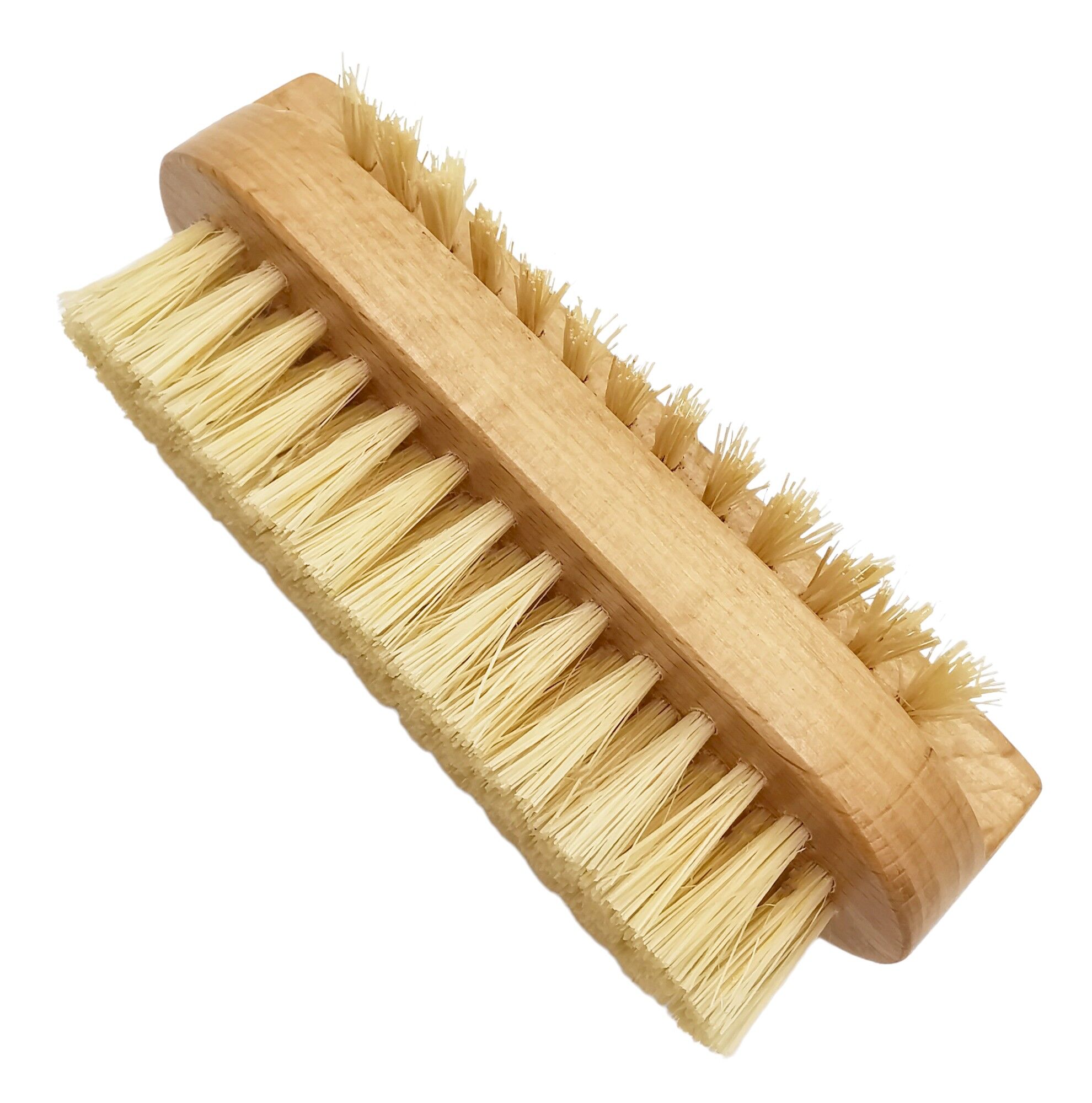 Beechwood & Cactus Nail Brush, Dual Sided Nail Brush with Cactus Bristles, Natural Fingernail Brush, Beechwood Manicure Brush