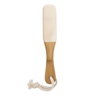 Lima de pie de piedra pómez natural de bambú, lima de pie exfoliante, cuidado natural de los pies, removedor de piel muerta para pies