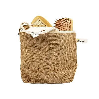Hemp Toiletries Bag, Travel Wash Bag, Water Resistance Cosmetic Pouch, Unisex Toiletries Bag, Hemp Makeup Bag