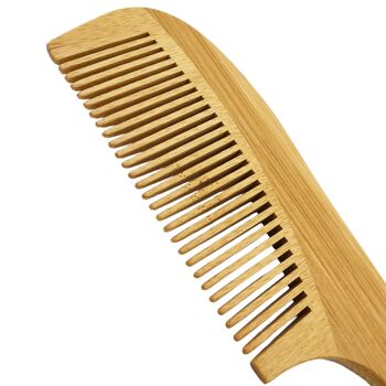 Peigne en bambou, peigne à dents larges, peigne anti-frisottis, démêlant antistatique, peigne à cheveux en bambou 2