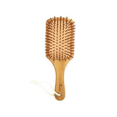 Cepillo de pelo de bambú grande, cepillo desenredante de bambú, masajeador de cabeza natural, cepillo de pelo ecológico, desenredante de cabello natural