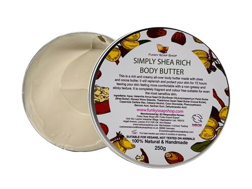 Simply Shea Rich Body Butter, 250g Aluminium Tin