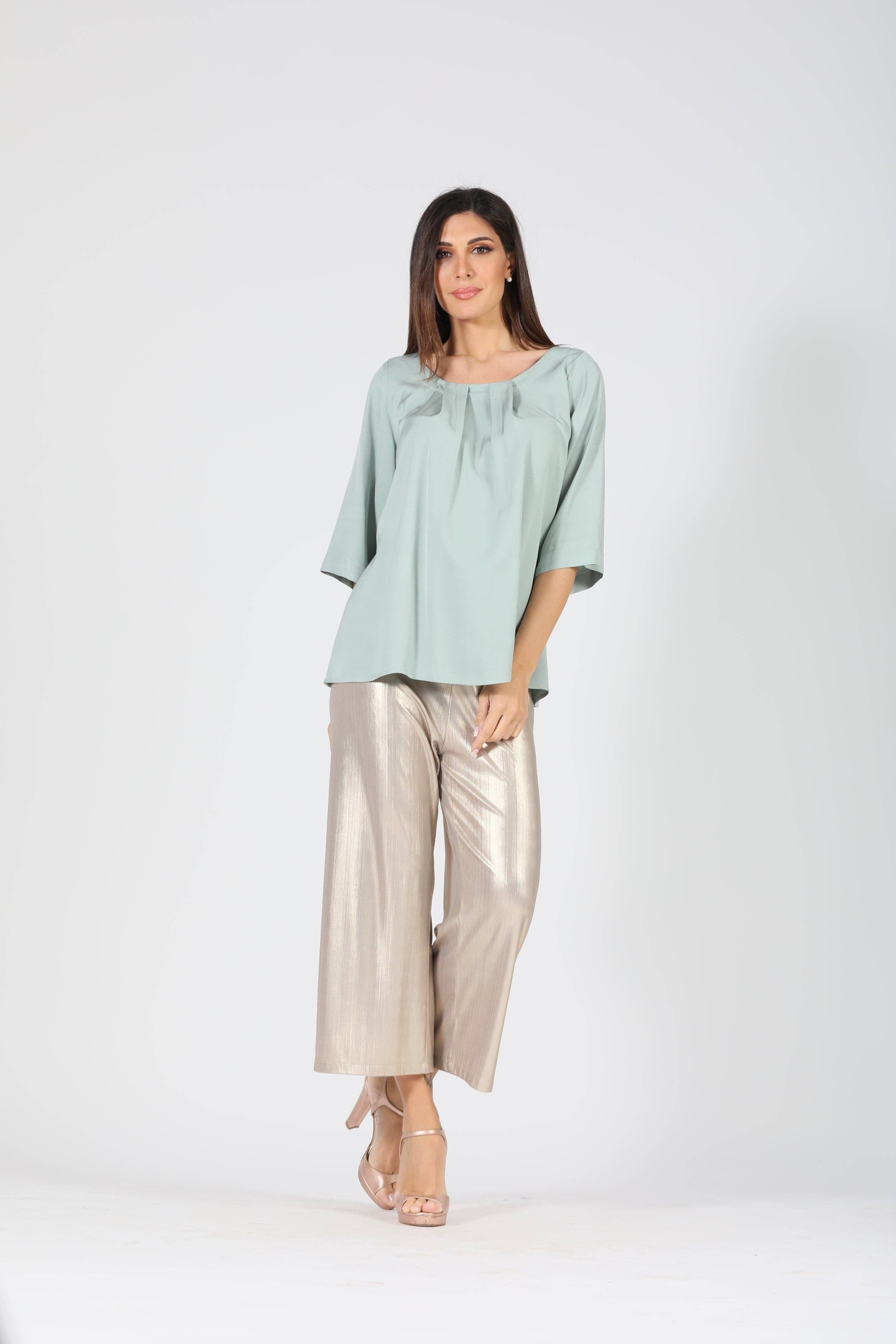 Casacca con piegoni sul davanti