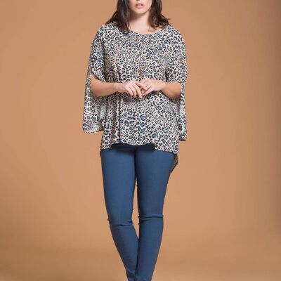 Spotted crewneck tunic