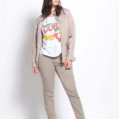 Giubbotto c/pattine zip e cintura