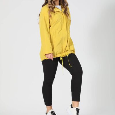 Chaqueta lisa con capucha