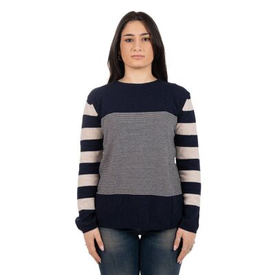 Thousand lines sweater in wool and cashmere