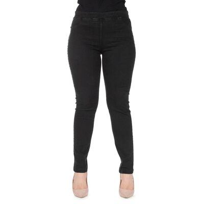 Pantalone con elastico finta tasca Nero