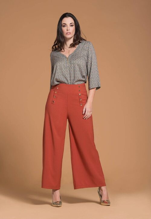 Pantalone gaucho c/ciappe sul davanti